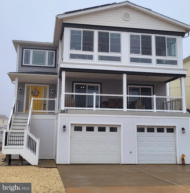 view of front of home featuring a garage