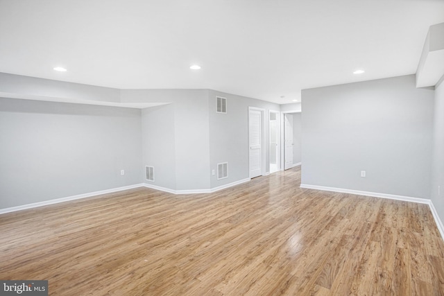 interior space featuring light hardwood / wood-style floors