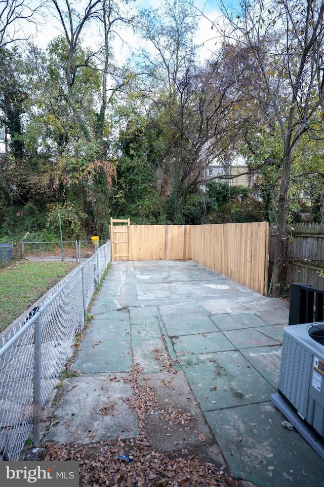 view of patio featuring central air condition unit