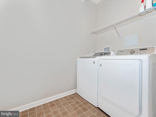 washroom featuring separate washer and dryer