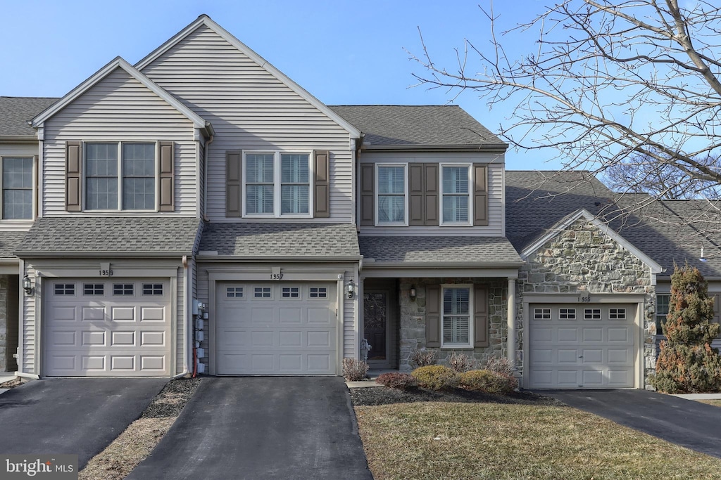 view of front of home featuring a garage