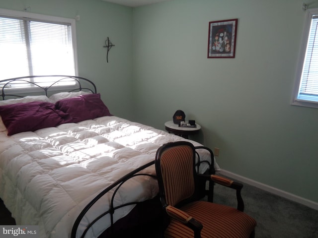 view of carpeted bedroom