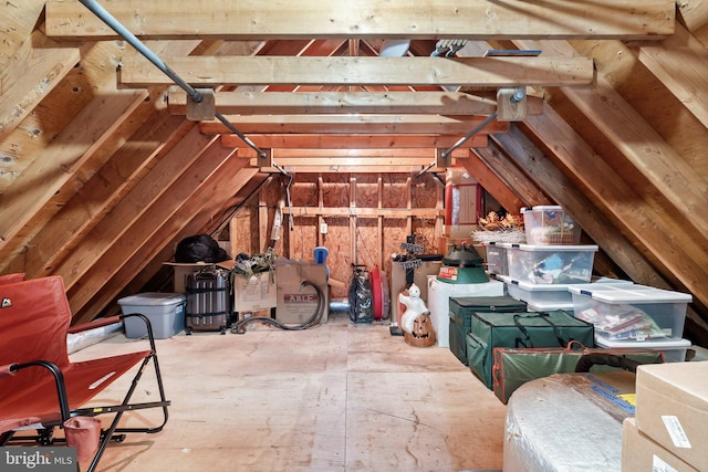 view of attic