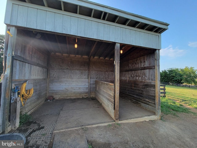 view of horse barn