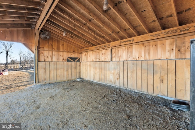 view of storage area