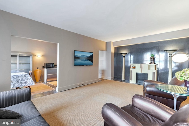 view of carpeted living room