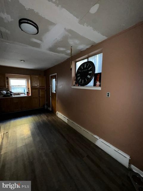 interior space featuring dark hardwood / wood-style flooring