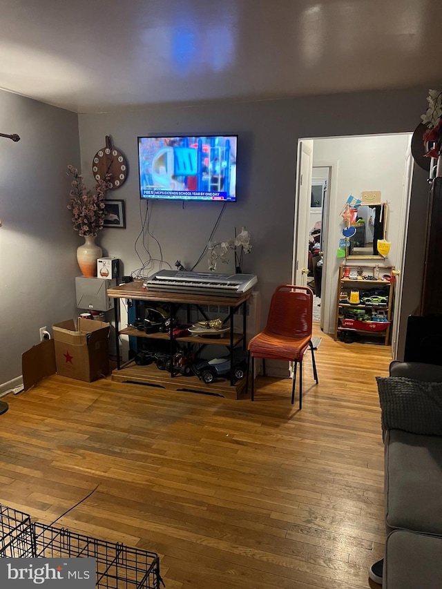 living room featuring hardwood / wood-style floors