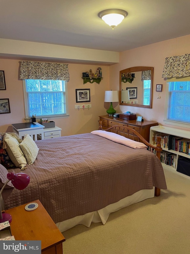 view of carpeted bedroom