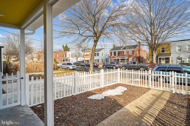 view of yard featuring a porch