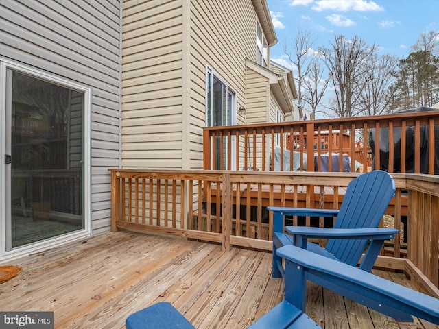 view of wooden deck