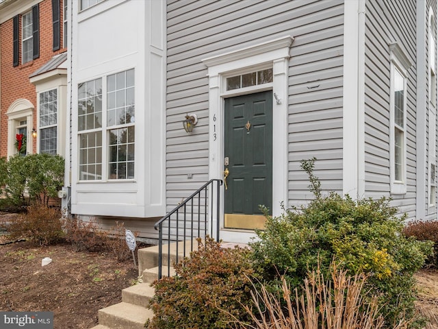 view of doorway to property