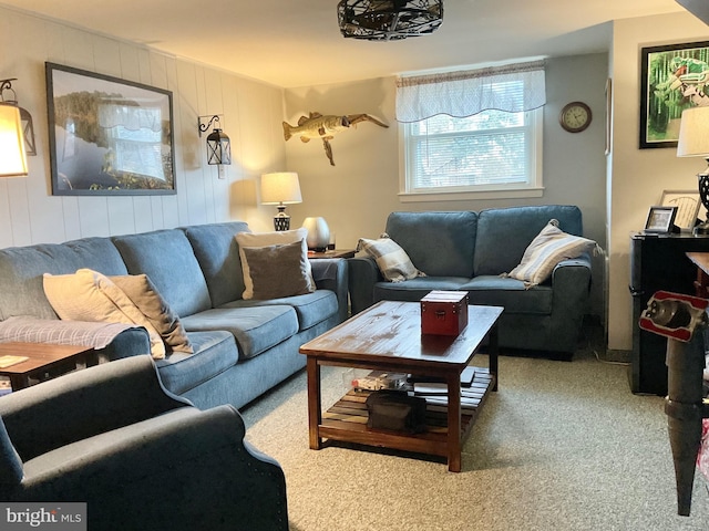 view of carpeted living room