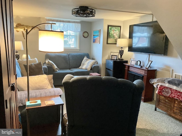 view of carpeted living room