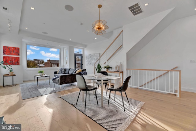 dining room featuring light hardwood / wood-style floors