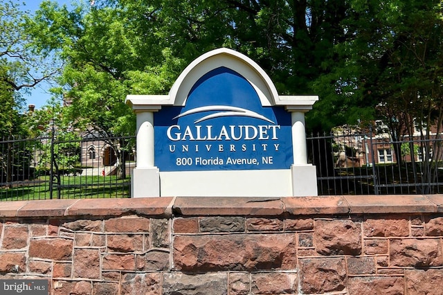 view of community sign