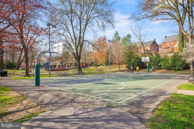 view of basketball court