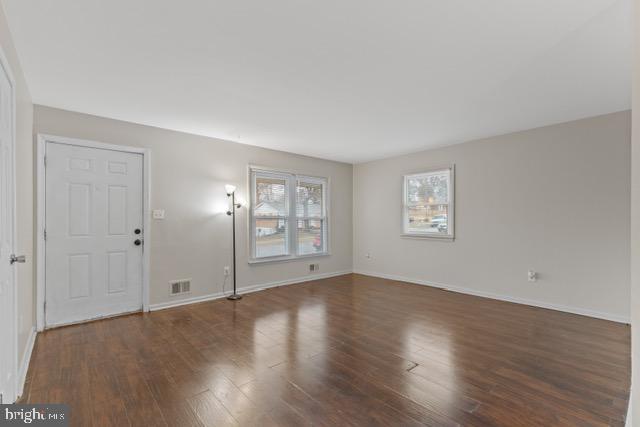 interior space featuring dark hardwood / wood-style floors