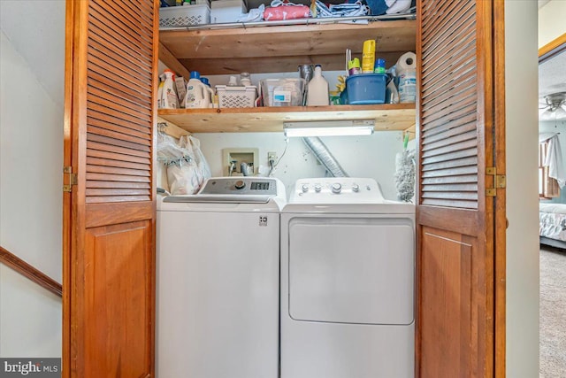 laundry area with washer and dryer