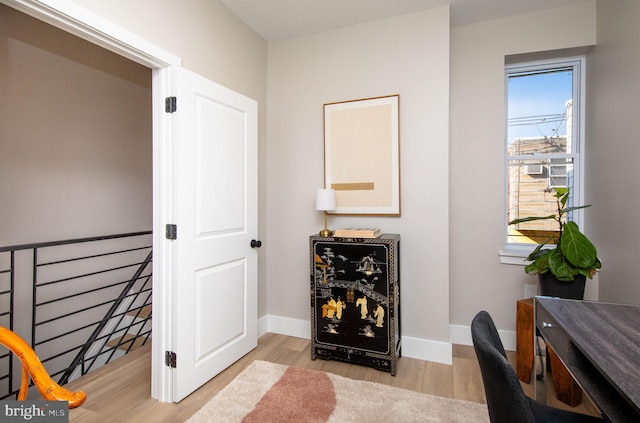 interior space featuring light hardwood / wood-style floors