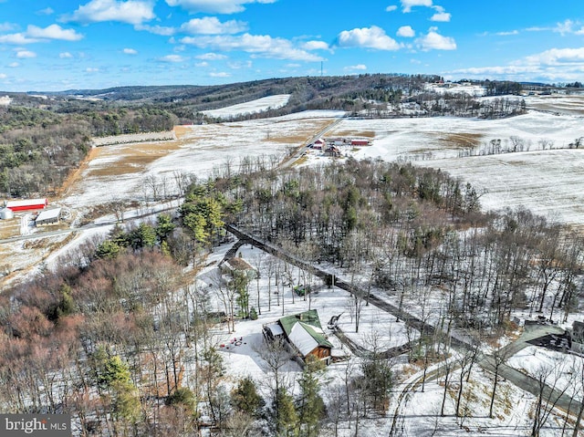 view of snowy aerial view