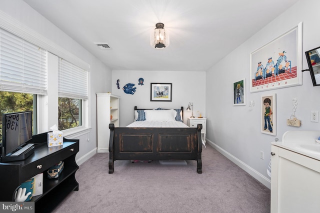 view of carpeted bedroom