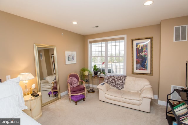 view of carpeted living room