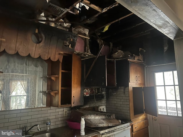 kitchen with sink and backsplash