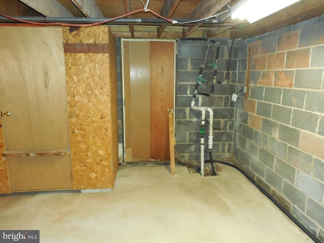 view of basement