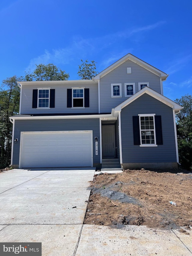 front facade featuring a garage