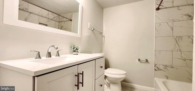 6011 Emerson St Unit 307, Bladensburg, MD 20710 - full bathroom with vanity, toilet, and tiled shower / bath