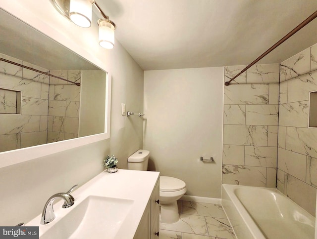 6011 Emerson St Unit 307, Bladensburg, MD 20710 - full bathroom featuring vanity, toilet, and tiled shower / bath combo