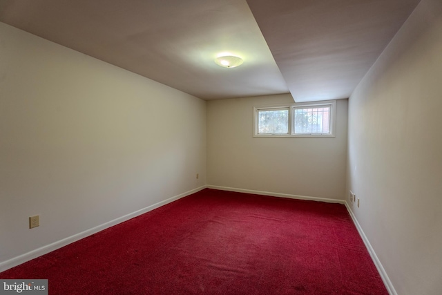 view of carpeted spare room