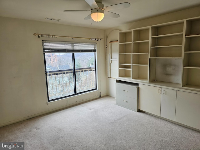 interior space with light colored carpet