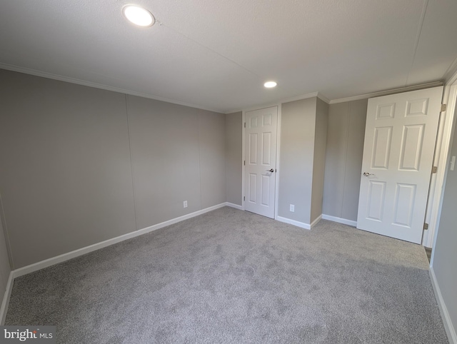 interior space with crown molding