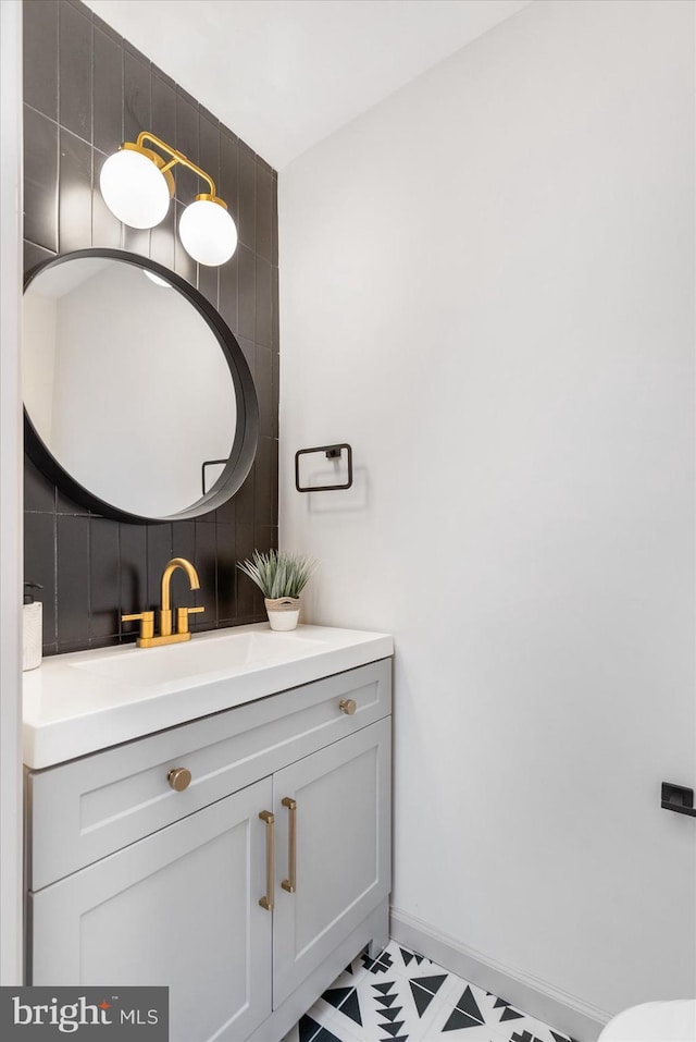 bathroom featuring vanity