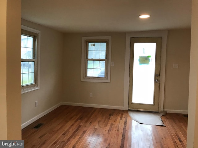 interior space with light wood-type flooring