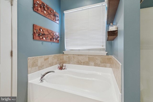 bathroom with a bathing tub