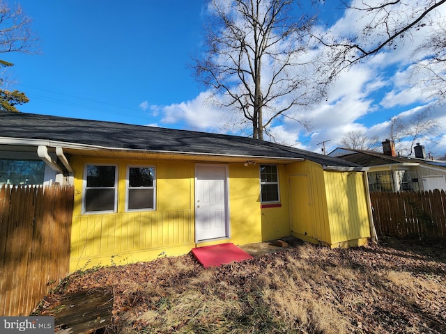 view of rear view of property