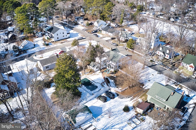 view of snowy aerial view