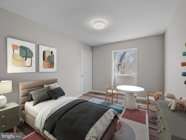 bedroom featuring hardwood / wood-style flooring