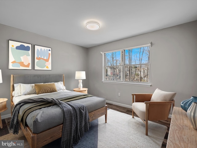 bedroom featuring hardwood / wood-style floors