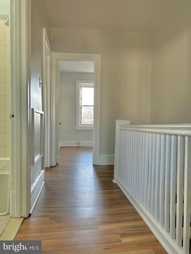 hall featuring hardwood / wood-style flooring