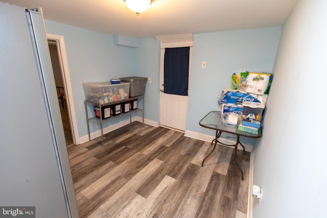 interior space with wood-type flooring