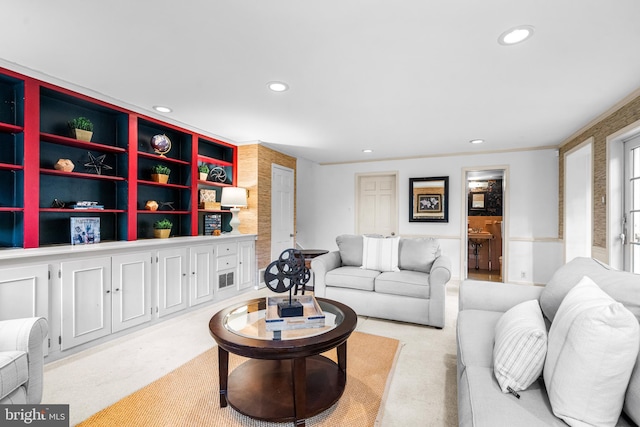 view of carpeted living room