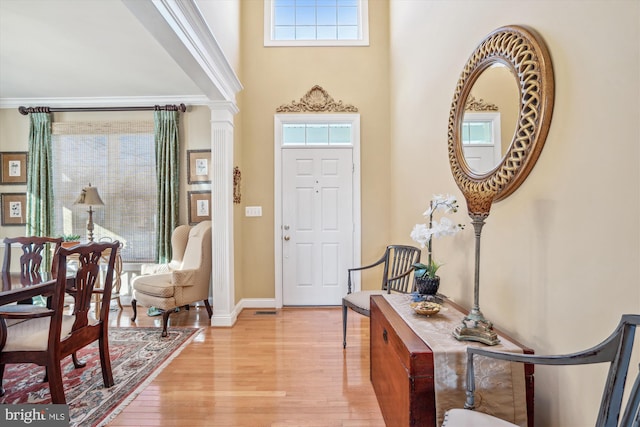 entryway featuring light hardwood / wood-style floors