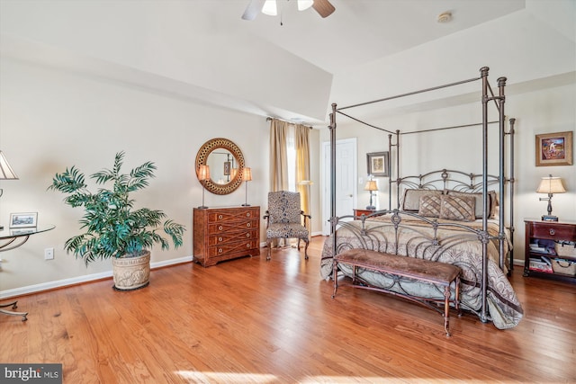 bedroom featuring wood-type flooring