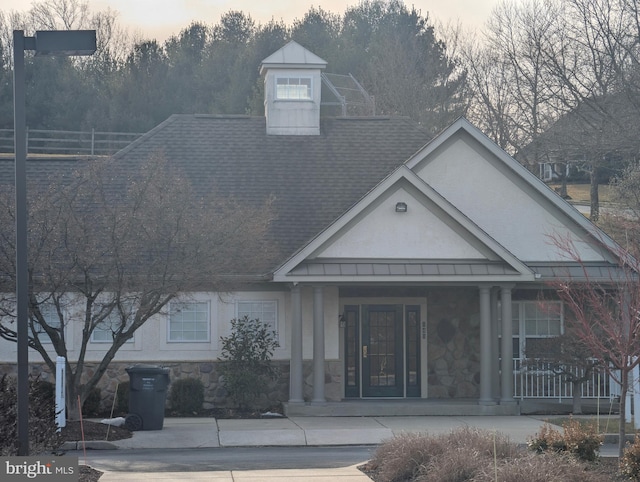 view of front of house with a porch