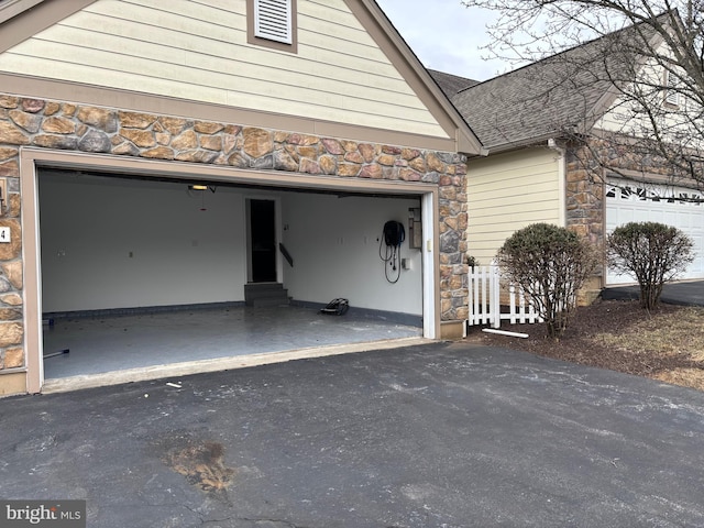 garage with driveway