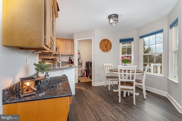 interior space featuring dark hardwood / wood-style flooring